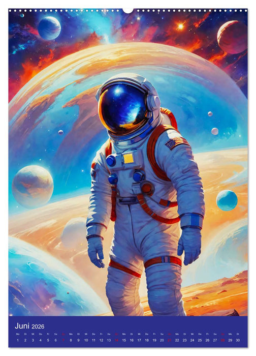 Astronauten. Auf Entdeckungsreise in fremde Galaxien (CALVENDO Premium Wandkalender 2026)