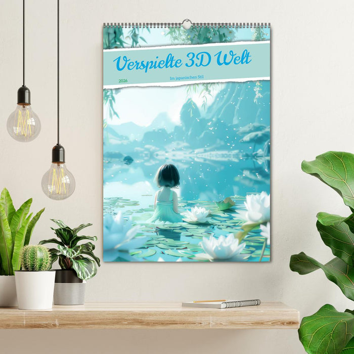 Verspielte 3D Welt - Im japanischen Stil (CALVENDO Wandkalender 2026)