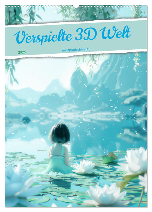 Verspielte 3D Welt - Im japanischen Stil (CALVENDO Wandkalender 2026)