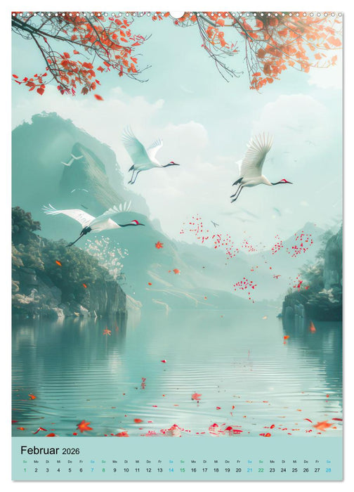 Verspielte 3D Welt - Im japanischen Stil (CALVENDO Wandkalender 2026)