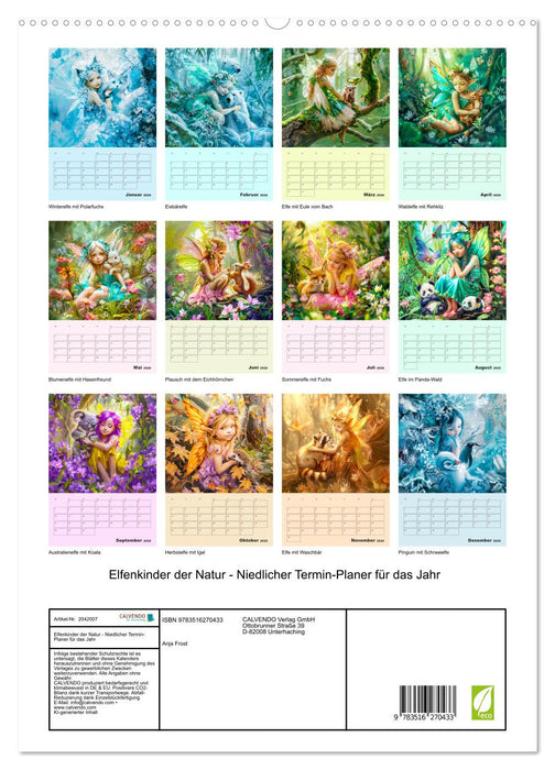 Elfenkinder der Natur - Niedlicher Termin-Planer für das Jahr (CALVENDO Premium Wandkalender 2026)