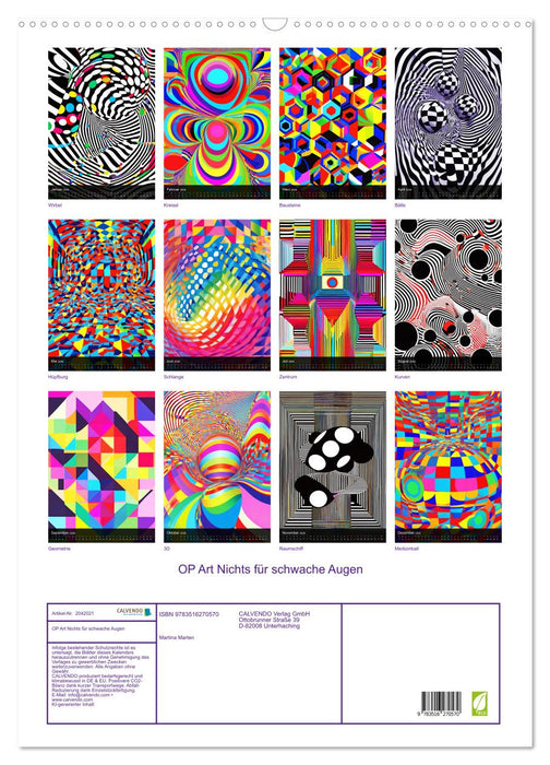 OP Art Nichts für schwache Augen (CALVENDO Wandkalender 2026)