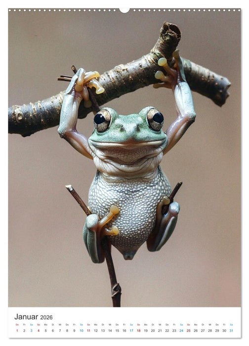 Lustige Frösche (CALVENDO Premium Wandkalender 2026)