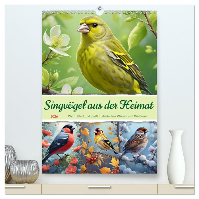 Singvögel aus der Heimat (CALVENDO Premium Wandkalender 2026)