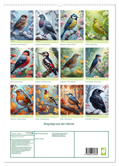 Singvögel aus der Heimat (CALVENDO Premium Wandkalender 2026)