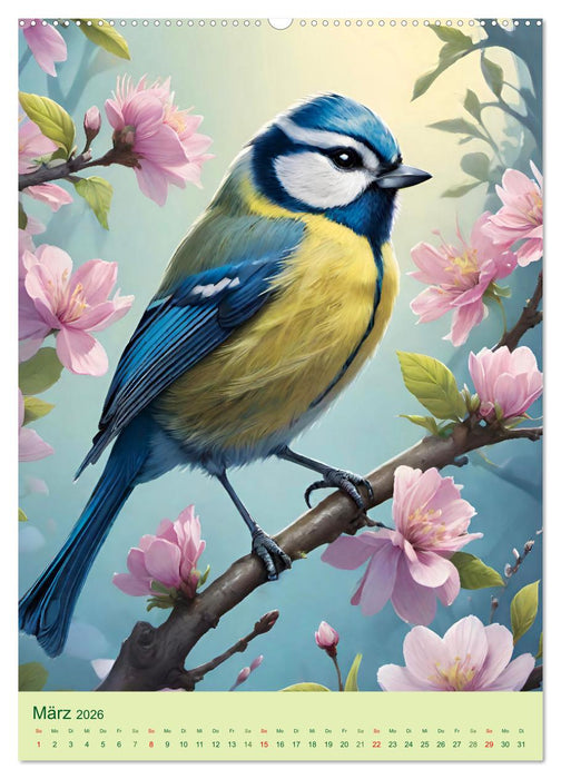 Singvögel aus der Heimat (CALVENDO Premium Wandkalender 2026)