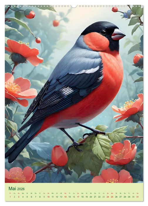 Singvögel aus der Heimat (CALVENDO Premium Wandkalender 2026)
