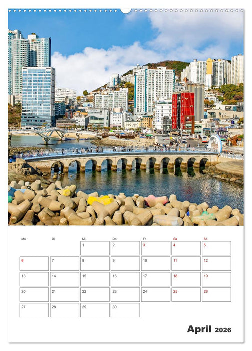 Busan - Reiseplaner (CALVENDO Premium Wandkalender 2026)