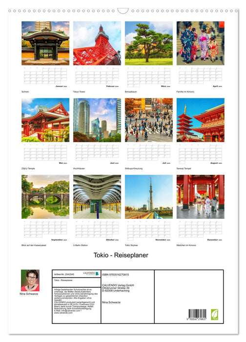 Tokio - Reiseplaner (CALVENDO Wandkalender 2026)