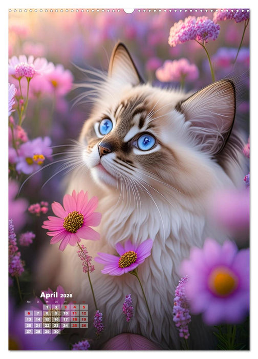 Pfotenabenteuer - Ragdolls in der Natur (CALVENDO Premium Wandkalender 2026)