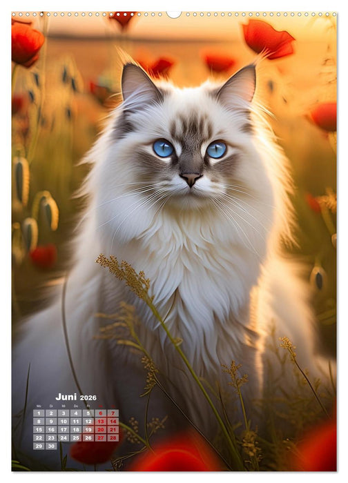 Pfotenabenteuer - Ragdolls in der Natur (CALVENDO Premium Wandkalender 2026)