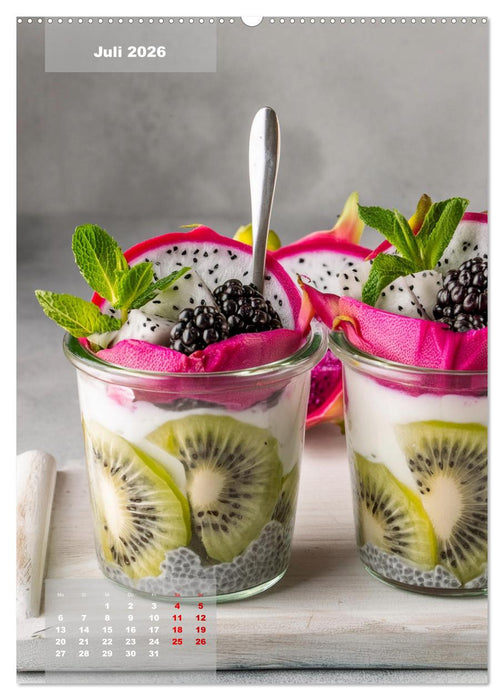 Vegane Dessertkreationen - Süße Köstlichkeiten aus der veganen Backstube (CALVENDO Premium Wandkalender 2026)