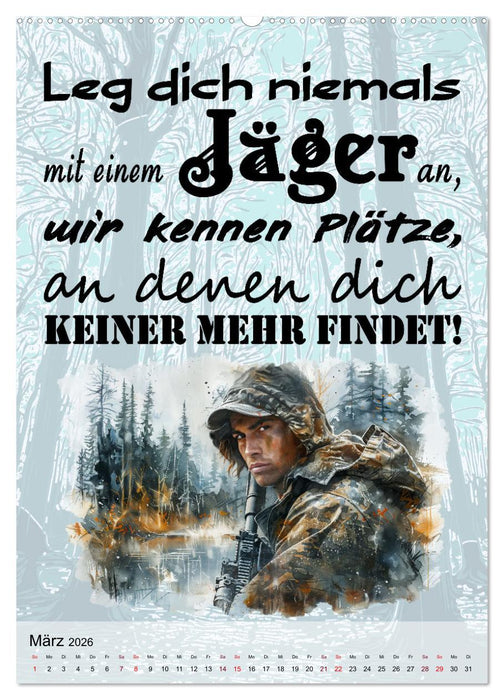 Jägersprüche (CALVENDO Premium Wandkalender 2026)