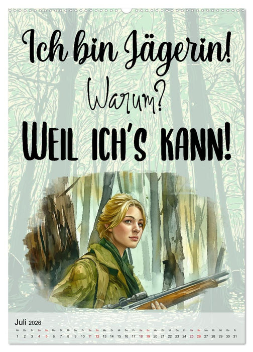 Jägersprüche (CALVENDO Premium Wandkalender 2026)