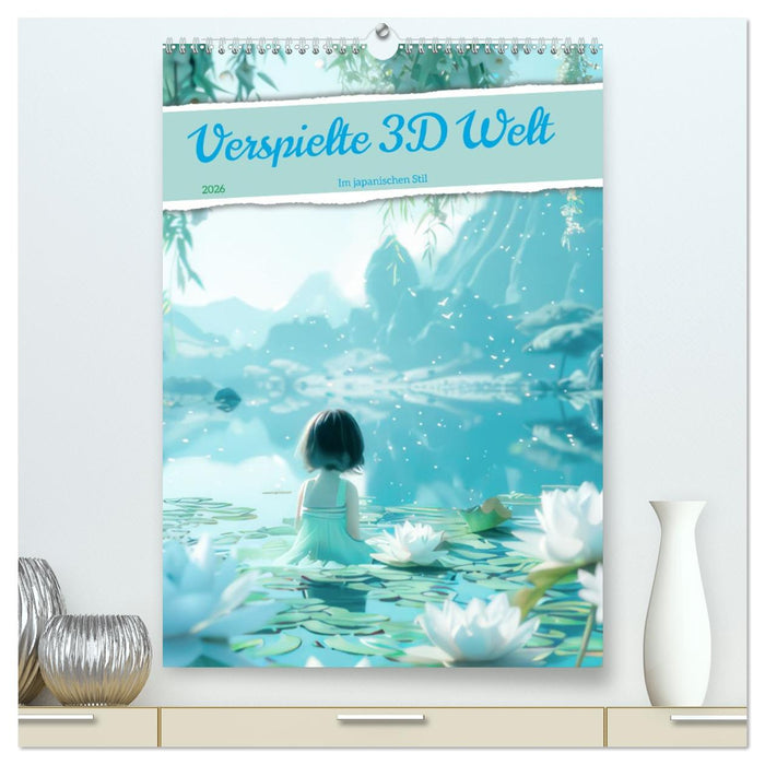 Verspielte 3D Welt - Im japanischen Stil (CALVENDO Premium Wandkalender 2026)