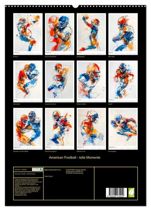 American Football - tolle Momente (CALVENDO Premium Wandkalender 2026)