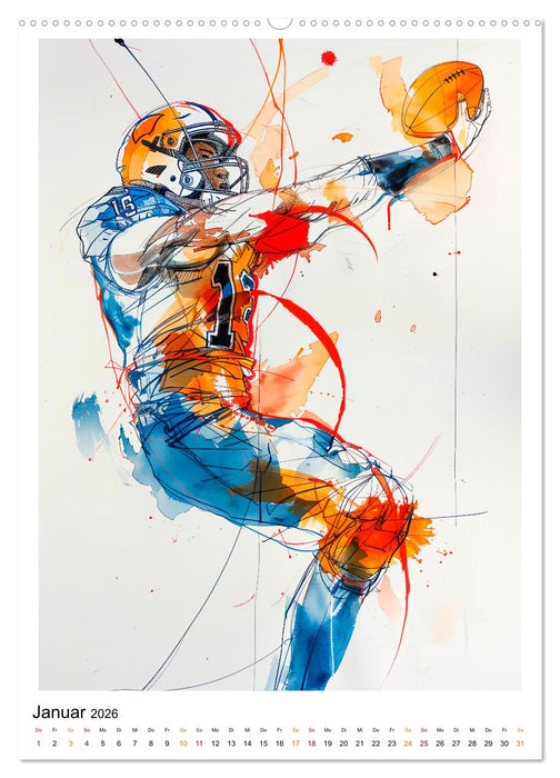 American Football - tolle Momente (CALVENDO Premium Wandkalender 2026)