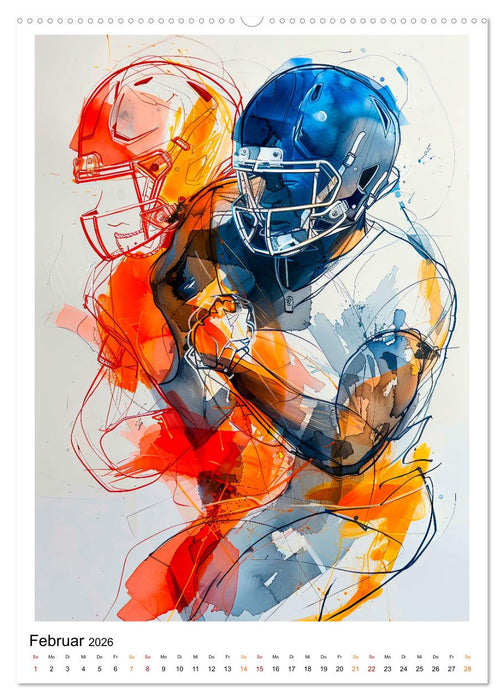 American Football - tolle Momente (CALVENDO Premium Wandkalender 2026)