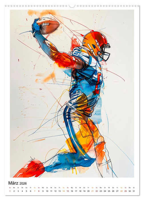 American Football - tolle Momente (CALVENDO Premium Wandkalender 2026)