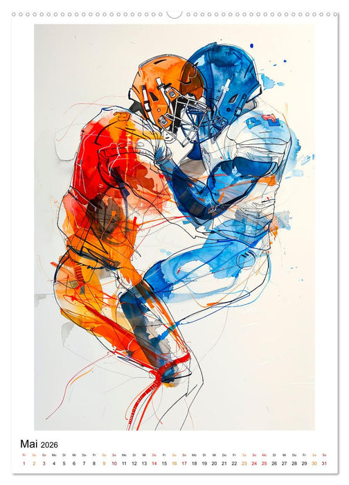 American Football - tolle Momente (CALVENDO Premium Wandkalender 2026)