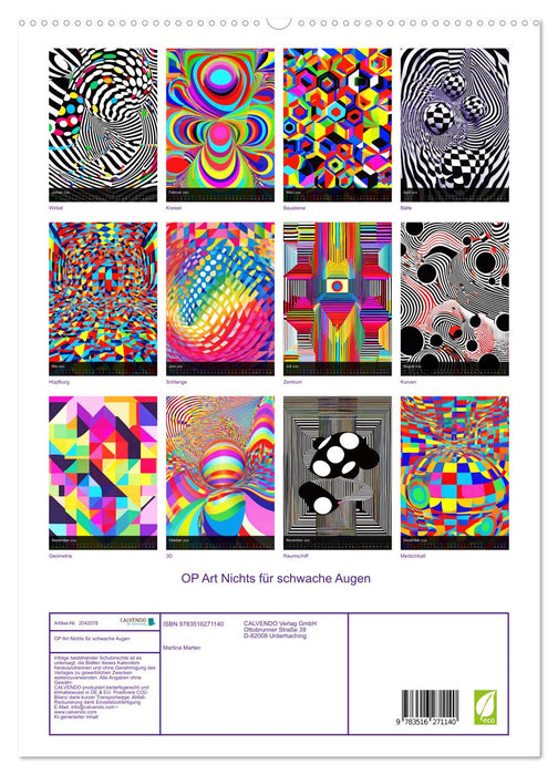 OP Art Nichts für schwache Augen (CALVENDO Premium Wandkalender 2026)