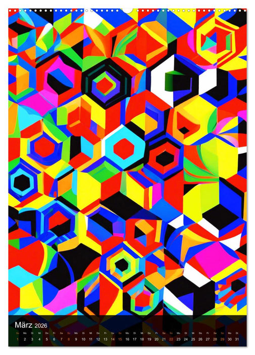 OP Art Nichts für schwache Augen (CALVENDO Premium Wandkalender 2026)