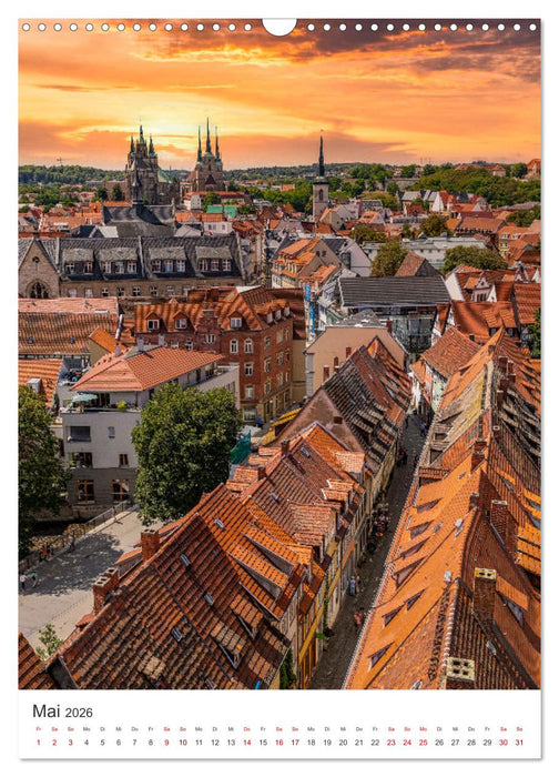 Erfurt - Die romantische Altstadt (CALVENDO Wandkalender 2026)