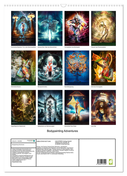 Bodypainting Adventures (CALVENDO Wandkalender 2026)