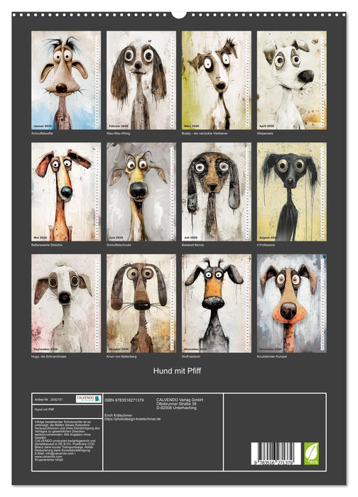 Hund mit Pfiff (CALVENDO Premium Wandkalender 2026)