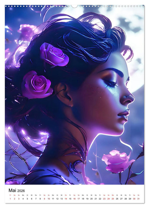 Silhouetten der Mondgöttinnen (CALVENDO Wandkalender 2026)