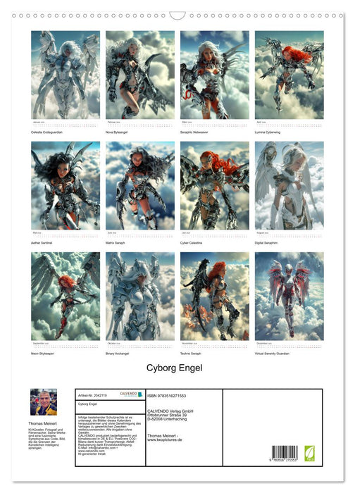 Cyborg Engel (CALVENDO Wandkalender 2026)
