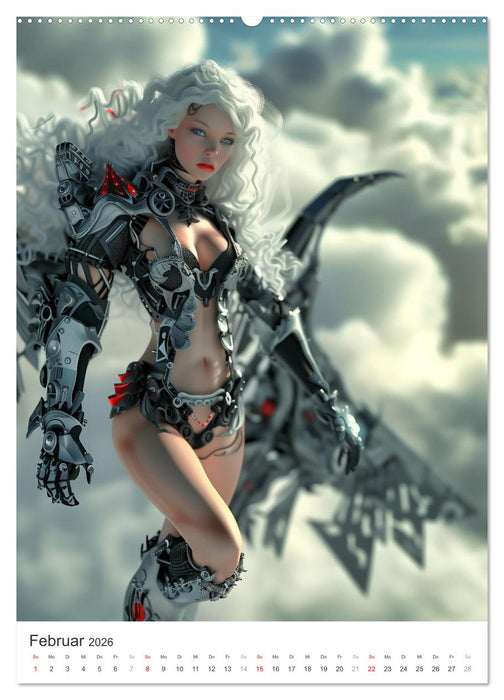 Cyborg Engel (CALVENDO Wandkalender 2026)