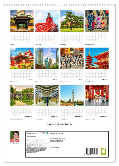 Tokio - Reiseplaner (CALVENDO Premium Wandkalender 2026)