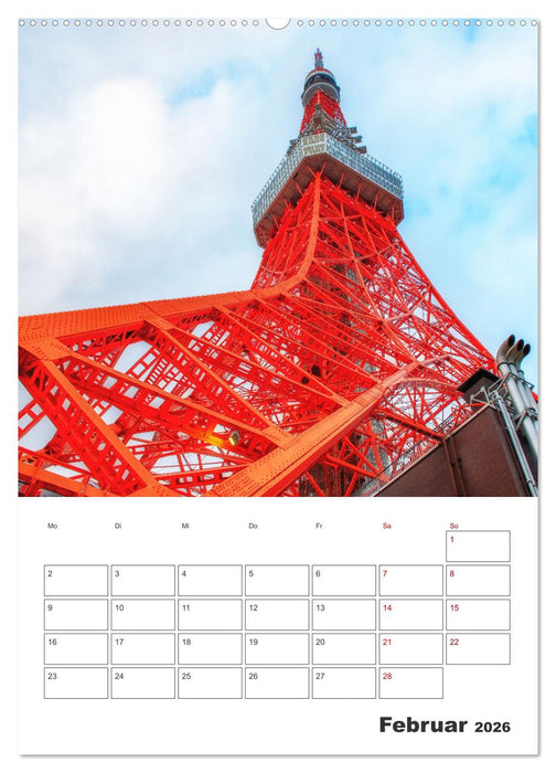 Tokio - Reiseplaner (CALVENDO Premium Wandkalender 2026)
