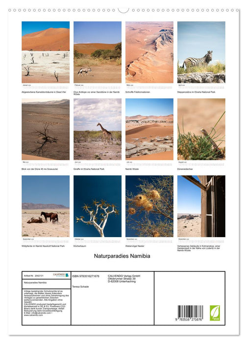 Naturparadies Namibia (CALVENDO Premium Wandkalender 2026)
