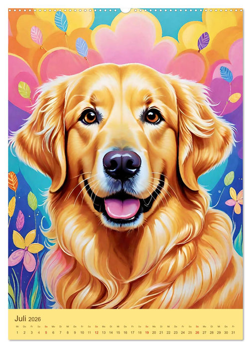 Golden Retriever. Kunstvolle Porträts des beliebten Hundes (CALVENDO Premium Wandkalender 2026)