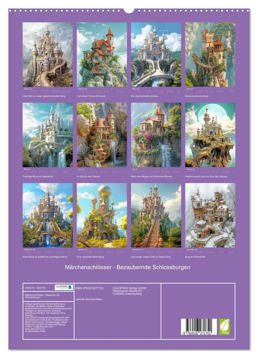 Märchenschlösser - Bezaubernde Schlossburgen (CALVENDO Premium Wandkalender 2026)