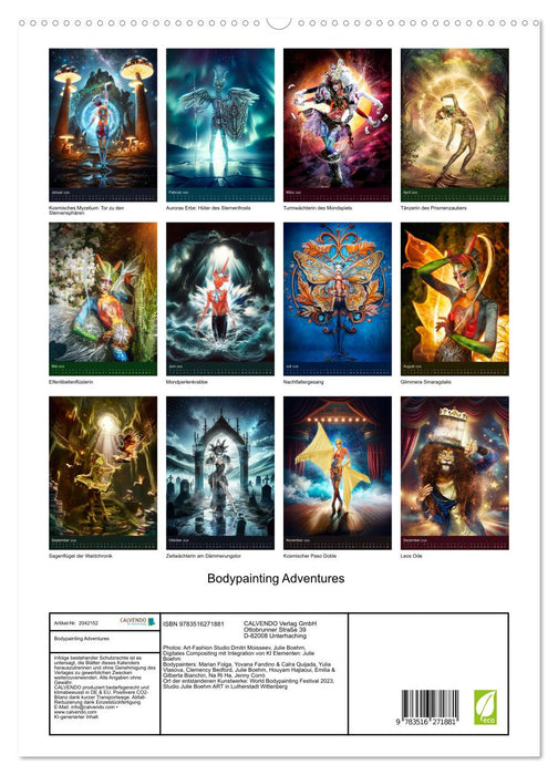 Bodypainting Adventures (CALVENDO Premium Wandkalender 2026)