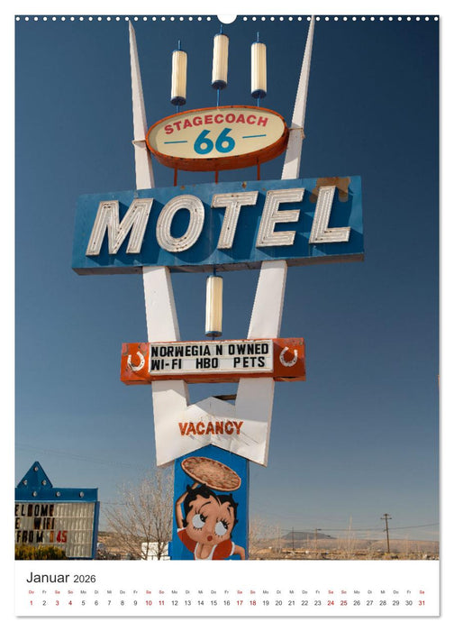 Alte Schilder an der „Mother Road“ (CALVENDO Premium Wandkalender 2026)