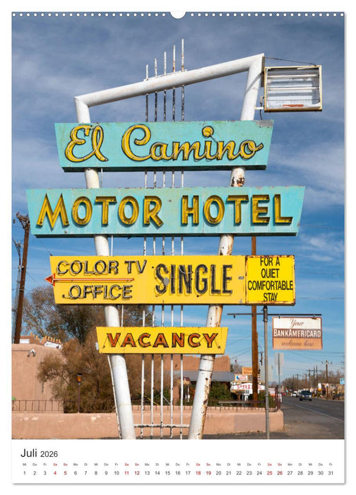Alte Schilder an der „Mother Road“ (CALVENDO Premium Wandkalender 2026)