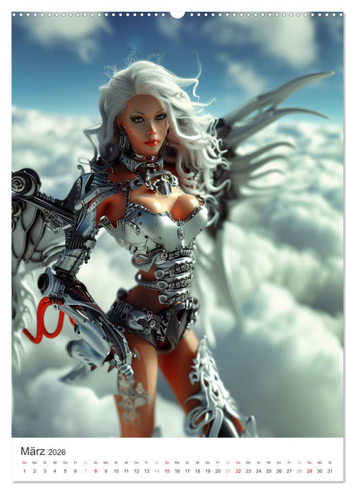 Cyborg Engel (CALVENDO Premium Wandkalender 2026)