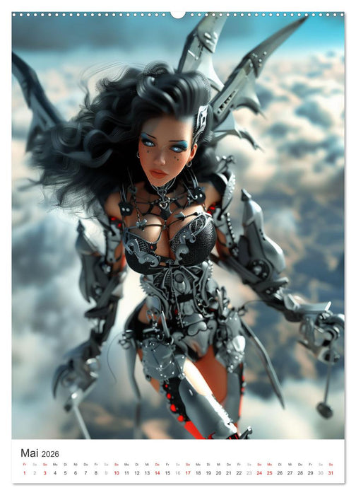 Cyborg Engel (CALVENDO Premium Wandkalender 2026)