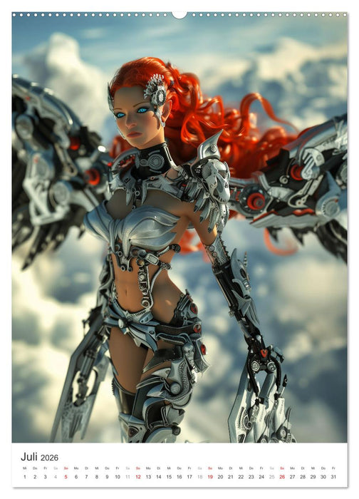 Cyborg Engel (CALVENDO Premium Wandkalender 2026)