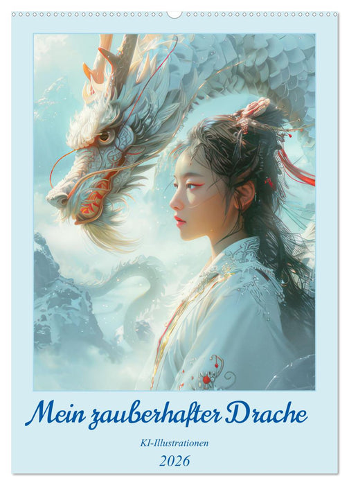 Mein zauberhafter Drache – KI-Illustrationen (CALVENDO Wandkalender 2026)