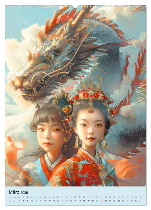 Mein zauberhafter Drache – KI-Illustrationen (CALVENDO Wandkalender 2026)