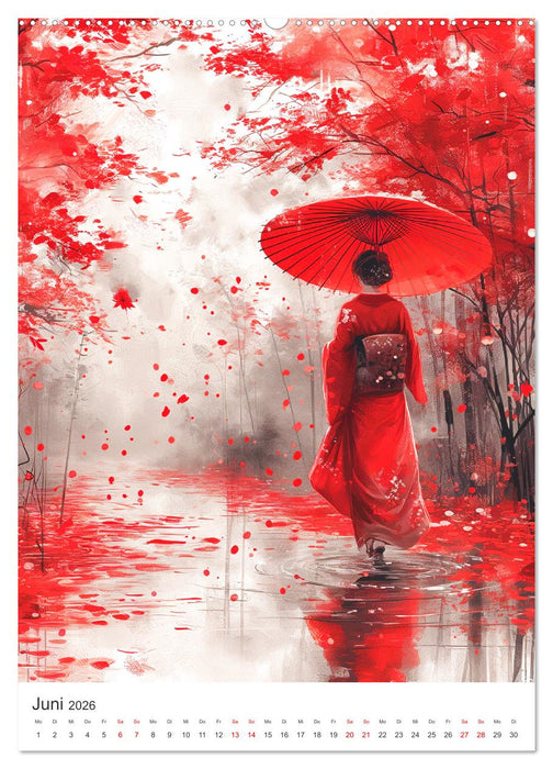 Japan. Impressionen im Aquarell-Stil (CALVENDO Wandkalender 2026)