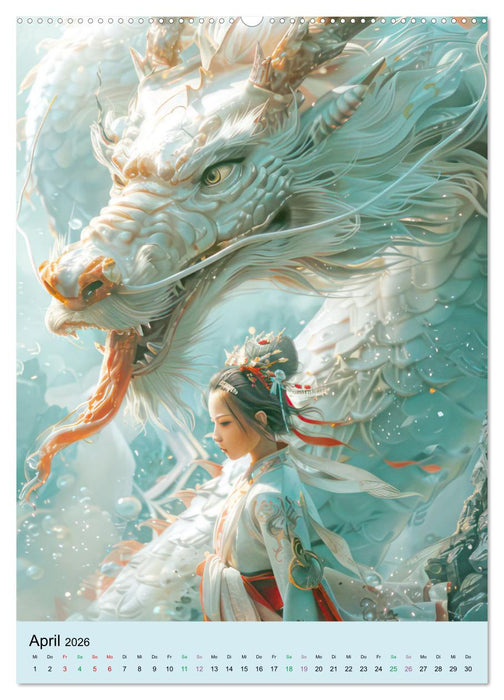 Mein zauberhafter Drache – KI-Illustrationen (CALVENDO Premium Wandkalender 2026)