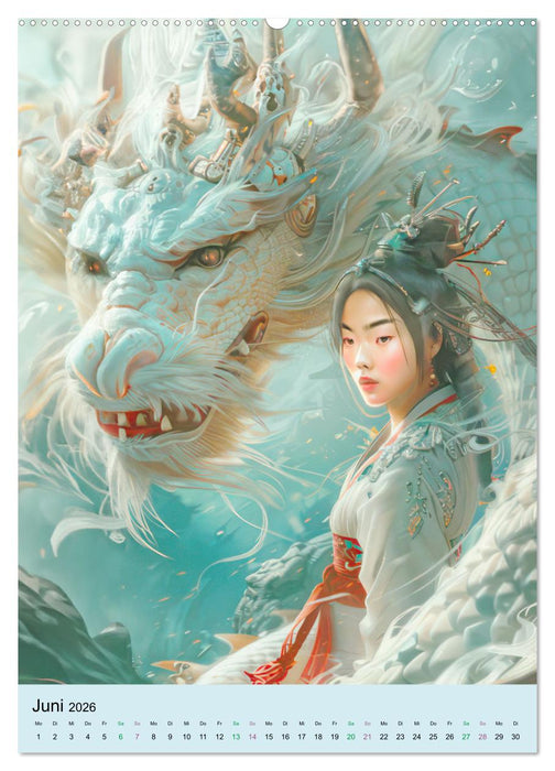 Mein zauberhafter Drache – KI-Illustrationen (CALVENDO Premium Wandkalender 2026)