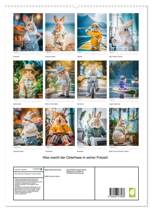 Was macht der Osterhase in seiner Freizeit (CALVENDO Premium Wandkalender 2026)