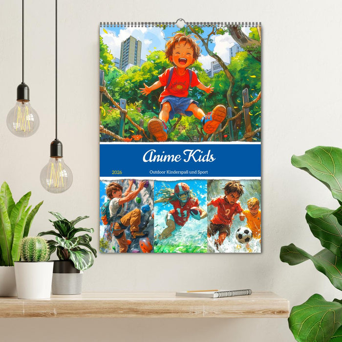 Anime Kids. Outdoor Kinderspaß und Sport (CALVENDO Wandkalender 2026)
